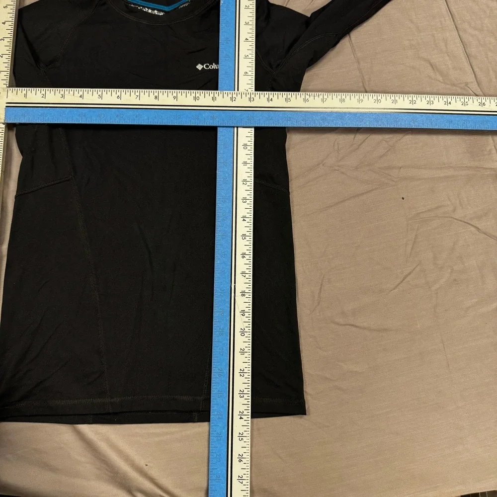 Columbia Omni-Heat Midweight Baselayer Mens Black Long Sleeve Shirt XY6023 L